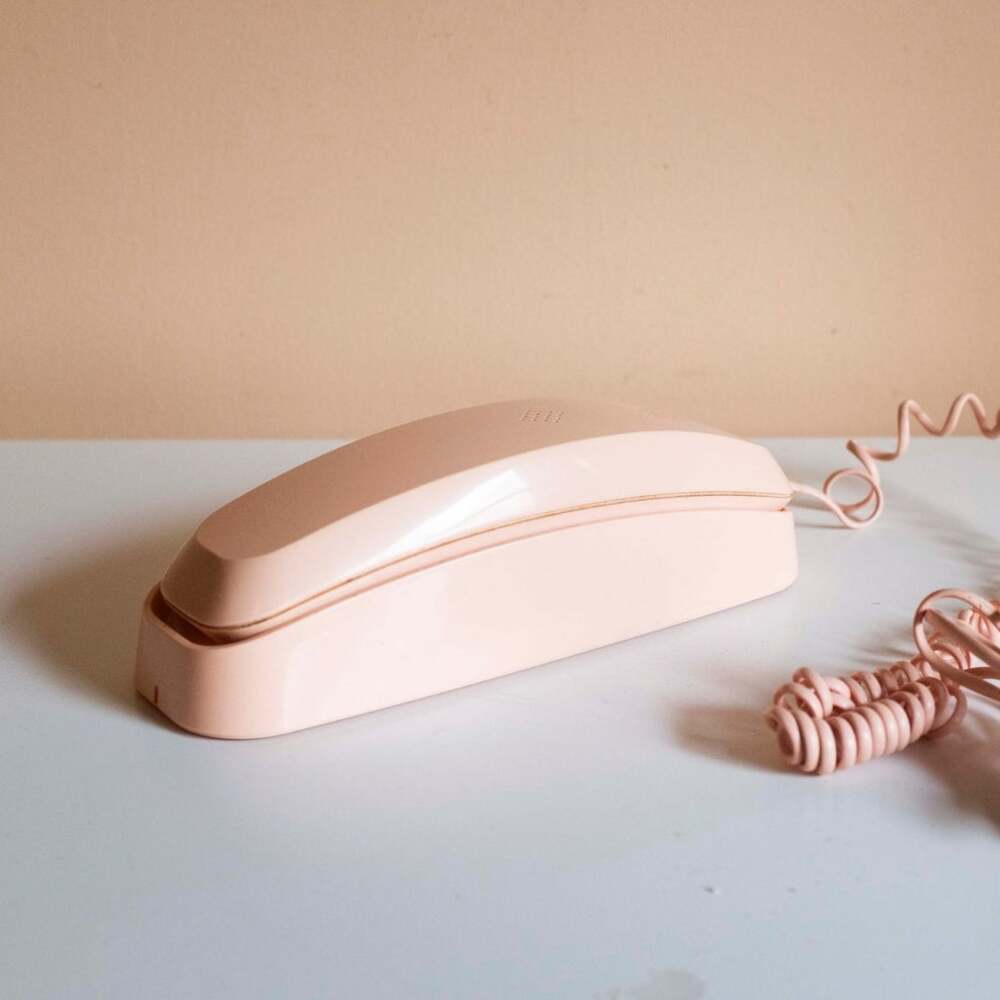 Conairphone Pink Trimline Phone | Vintage Slim Wall Desk Telephone